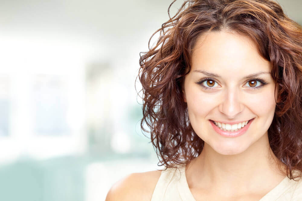 Woman with veneers